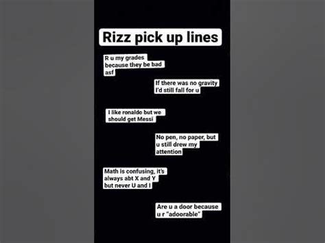 rizz pick up lines for guys|rizzest pick up lines.